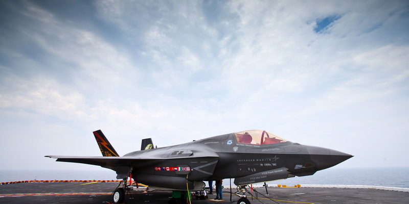 AT SEA - AUGUST 28: Joint Strike Fighter F-35 Lightning II on the deck of USS Wasp on August 28, 2013 at sea off the coast of Virginia. (Photo by Simon M Bruty/Any Chance Productions/Getty Images)